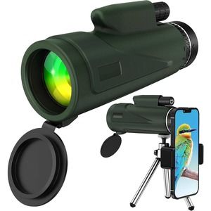 JiaSifu 40x60 HD Monocular Telescope with Smartphone Adapter (D006-00B-01)